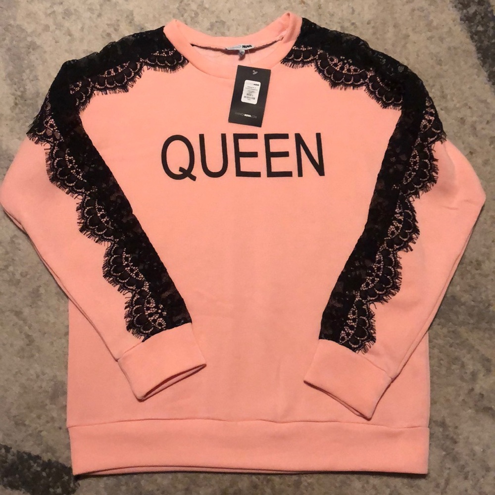 Fashion Nova Pink sweatshirt Large